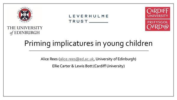 Priming implicatures in young children