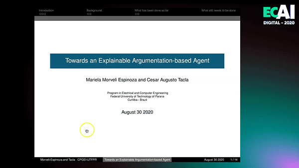Towards an Explainable Argumentation-based Agent