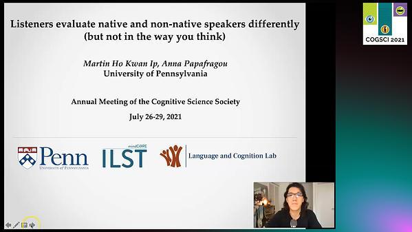 Listeners evaluate native and non-native speakers differently (but not in the way you think)