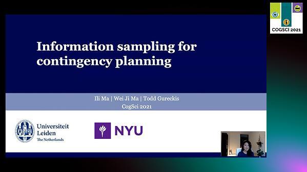 Information sampling for contingency planning
