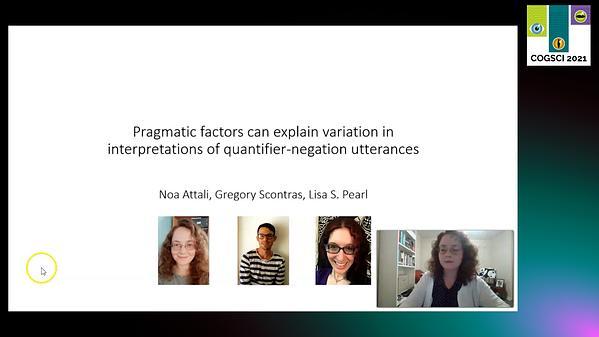 Pragmatic factors can explain variation in interpretation preferences for quantifier-negation utterances: A computational approach