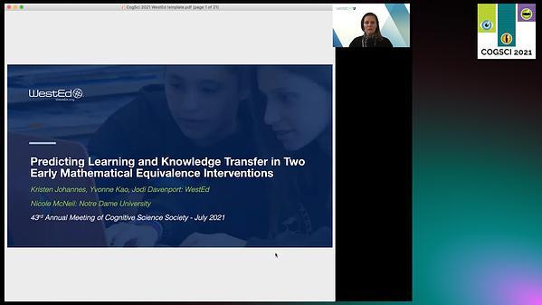 Predicting Learning and Knowledge Transfer in Two Early Mathematical Equivalence Interventions