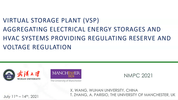 Virtual Storage Plant Aggregating Electrical Energy Storages and HVAC Systems Providing Regulating Reserve and Voltage Regulation