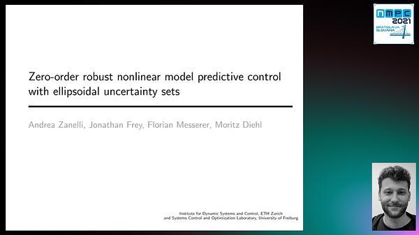 Zero-Order Robust Nonlinear Model Predictive Control with Ellipsoidal Uncertainty Sets