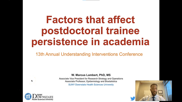 Factors that affect postdoctoral trainee persistence in academia