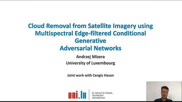 Cloud Removal from Satellite Imagery using Multispectral Edge-filtered Conditional Generative Adversarial Networks