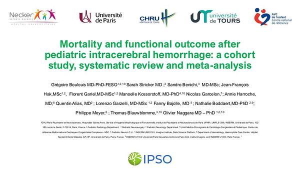 Mortality and functional outcome after pediatric intracerebral hemorrhage: a cohort study, systematic review and meta-analysis