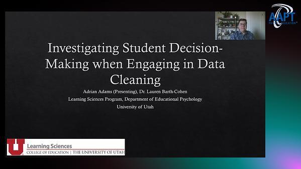 Investigating Student Decision-Making when Engaging in Data Cleaning