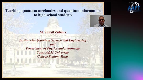 Teaching quantum mechanics and quantum information to high school students