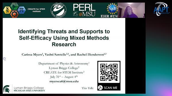 Identifying Threats and Supports to Self-Efficacy Using Mixed Methods Research