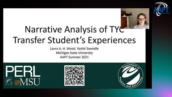 Narrative Analysis of Two-Year College Transfer Student’s Experiences