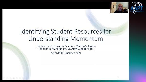 Student Resources for Understanding Momentum