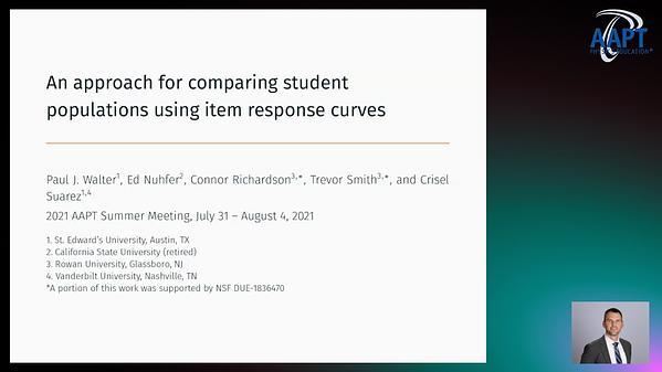 An approach for comparing student populations using item response curves