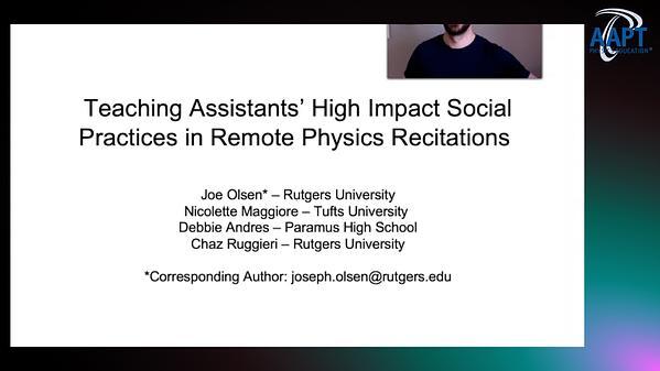 Teaching Assistants’ High Impact Social Practices in Remote Physics Recitations