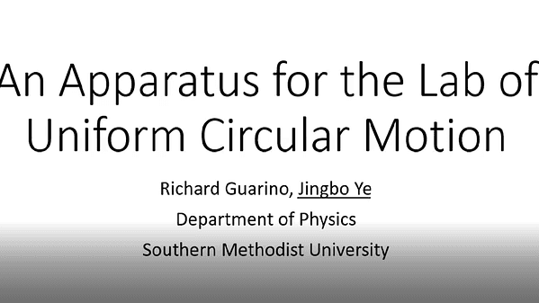 An Apparatus for the Lab of Uniform Circular Motion