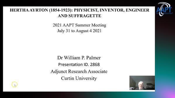 Hertha Ayrton (1854-1923): physicist, inventor, engineer and suffragette.