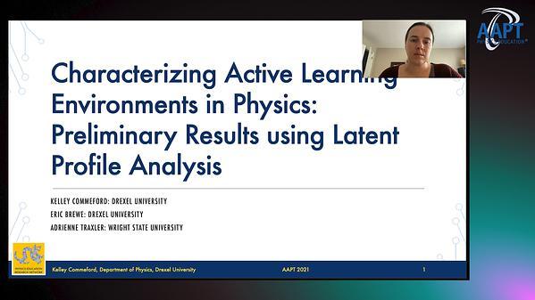 Characterizing Active Learning Environments in Physics using Latent Profile Analysis