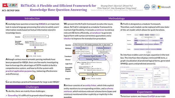 ReTraCk: A Flexible and Efficient Framework for Knowledge Base Question Answering