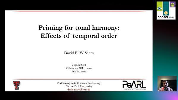 Priming for tonal harmony: Effects of temporal order