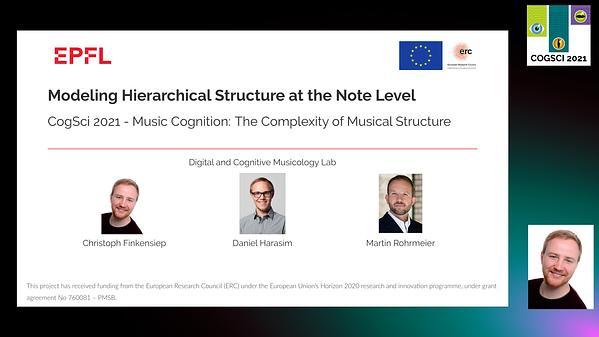 Modeling recursive hierarchical structure at the note level