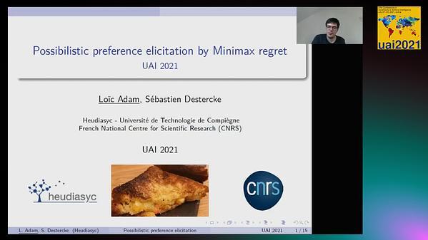 Possibilistic Preference Elicitation by Minimax Regret