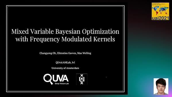Mixed Variable Bayesian Optimization with Frequency Modulated Kernels