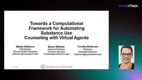 Towards a Computational Framework for Automating Substance Use Counseling with Virtual Agents