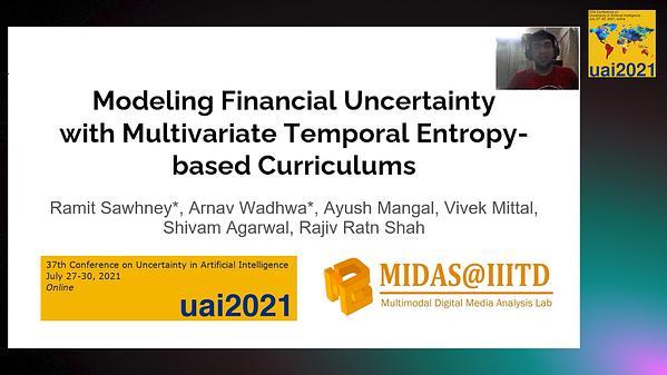 Modeling Financial Uncertainty with Multivariate Temporal Entropy-based Curriculums
