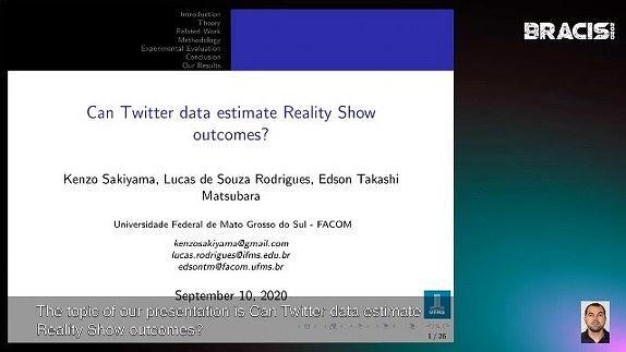 Can Twitter data estimate Reality Show outcomes?
