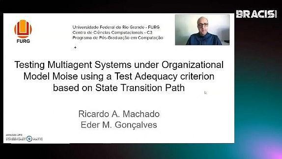 Testing Multiagent Systems under Organizational Model Moise using a Test Adequacy Criterion based on State Transition Path