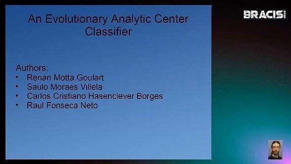 An Evolutionary Analytic Center Classifier