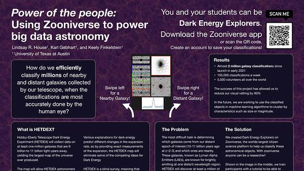 Power of the people: Using citizen science to power big data astronomy