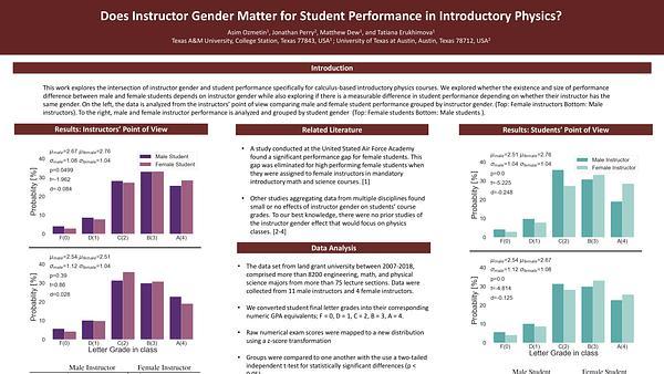 Does Instructor Gender Matter for Student Performance in Introductory Physics?