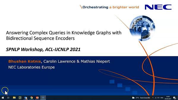Answering Complex Queries in Knowledge Graphs with Bidirectional Sequence Encoders