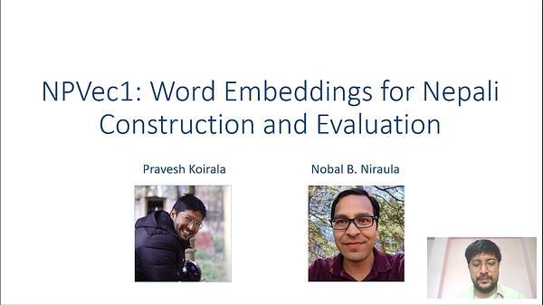 NPVec1: Word Embeddings for Nepali - Construction and Evaluation