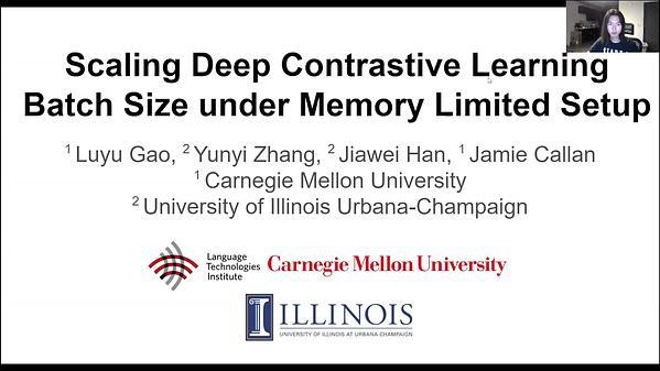 Scaling Deep Contrastive Learning Batch Size under Memory Limited Setup