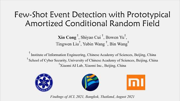 Few-Shot Event Detection with Prototypical Amortized Conditional Random Field