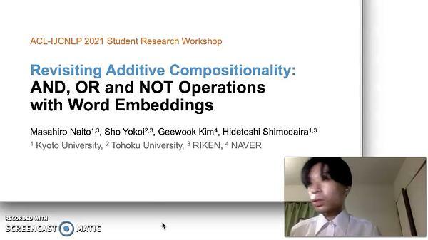 Revisiting Additive Compositionality: AND, OR and NOT Operations with Word Embeddings