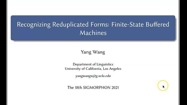 Recognizing Reduplicated Forms: Finite-State Buffered Machines