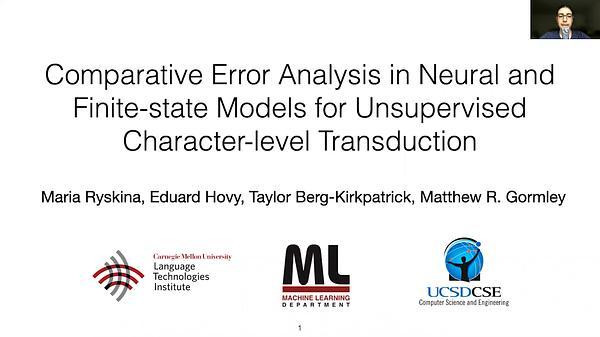 Comparative Error Analysis in Neural and Finite-state Models for Unsupervised Character-level Transduction