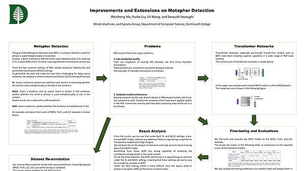 Improvements and Extensions on Metaphor Detection