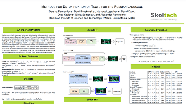 Methods for Detoxification of Texts for the Russian Language