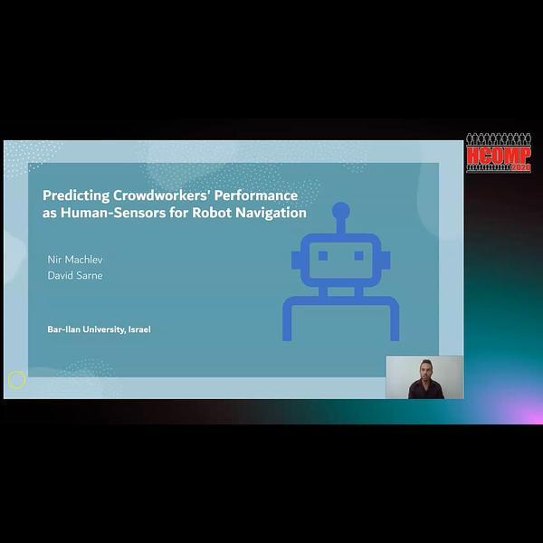 Predicting Crowdworkers' Performance as Human-Sensors for Robot Navigation