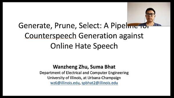 Generate, Prune, Select: A Pipeline for Counterspeech Generation against Online Hate Speech