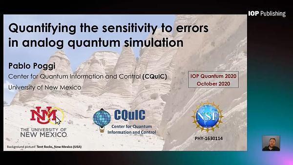 Quantifying the sensitivity to errors in analog quantum simulation