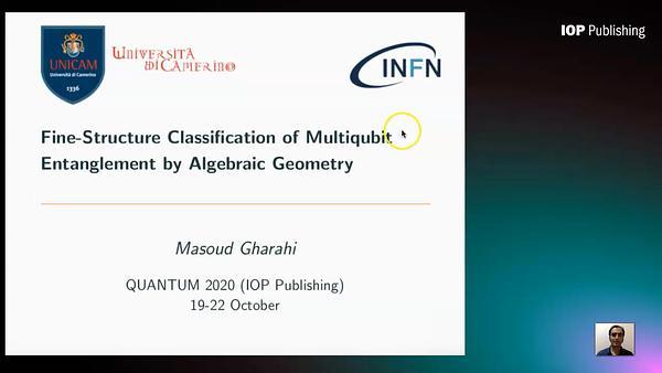Fine-Structure Classification of Multiqubit Entanglement by Algebraic Geometry