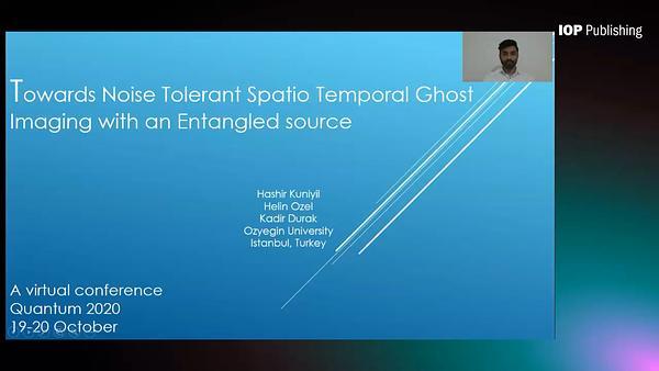 Noise Tolerant Spatio-temporal Ghost Imaging with an Entangled Source