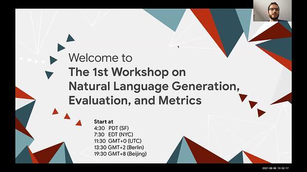 GEM: Natural Language Generation, Evaluation, and Metrics - Part 1