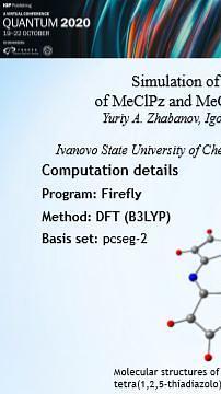Simulation of molecular spectrums of MeClPz and MeClTTDPZ (Me=La, Lu, Y)