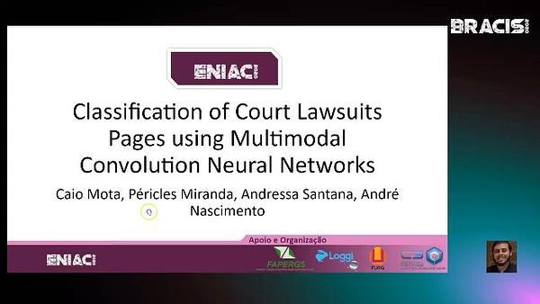 Classification of Court Lawsuits Pages using MultimodalConvolution Neural Networks